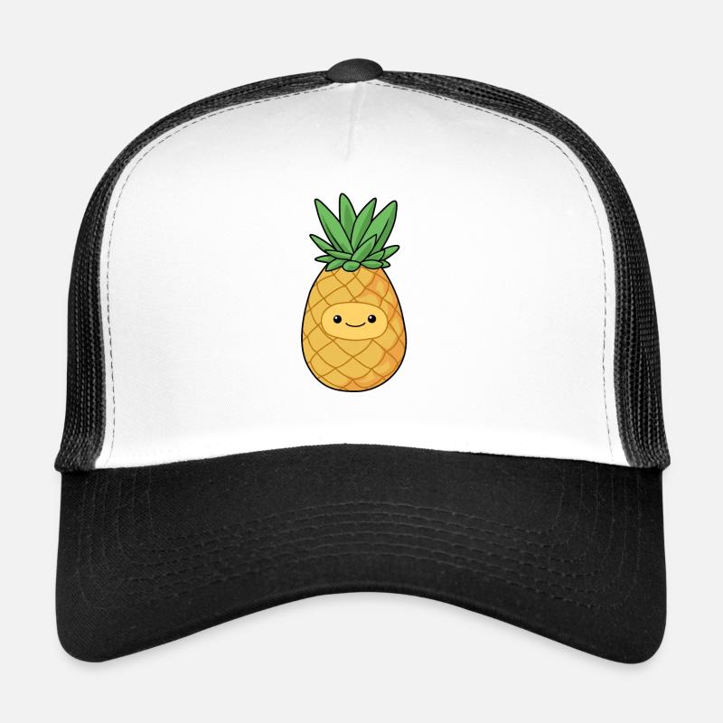 BD Ananas Pineapple - Casquette trucker  - blanc/noir