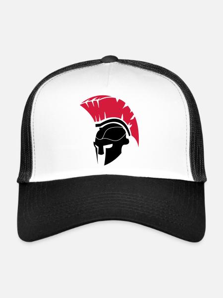 spartan_1 - Casquette trucker  - blanc/noir - Devant