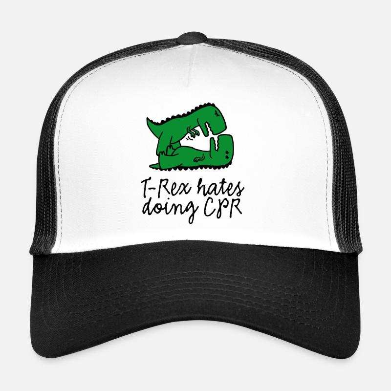 T-Rex hates doing CPR premiers secours instructeur Casquette trucker 
