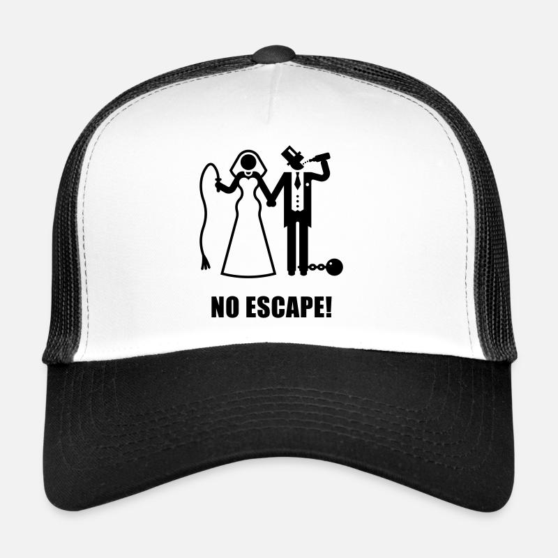 Pas d’échappatoire! (Mariage / Marié / Enterrement de vie de garçon) Casquette trucker 