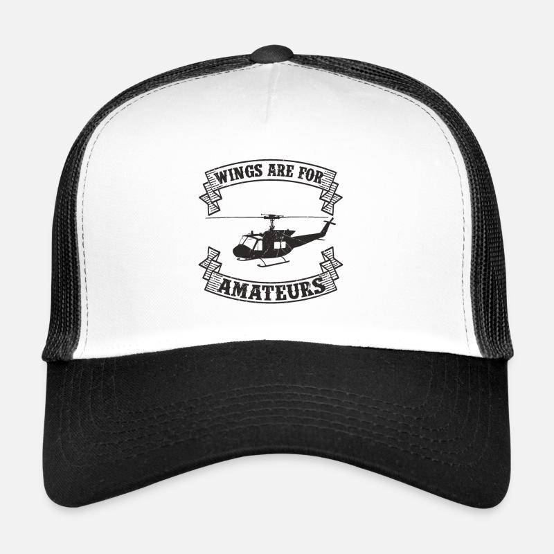 Helicopter pilot - Trucker Cap - white/black