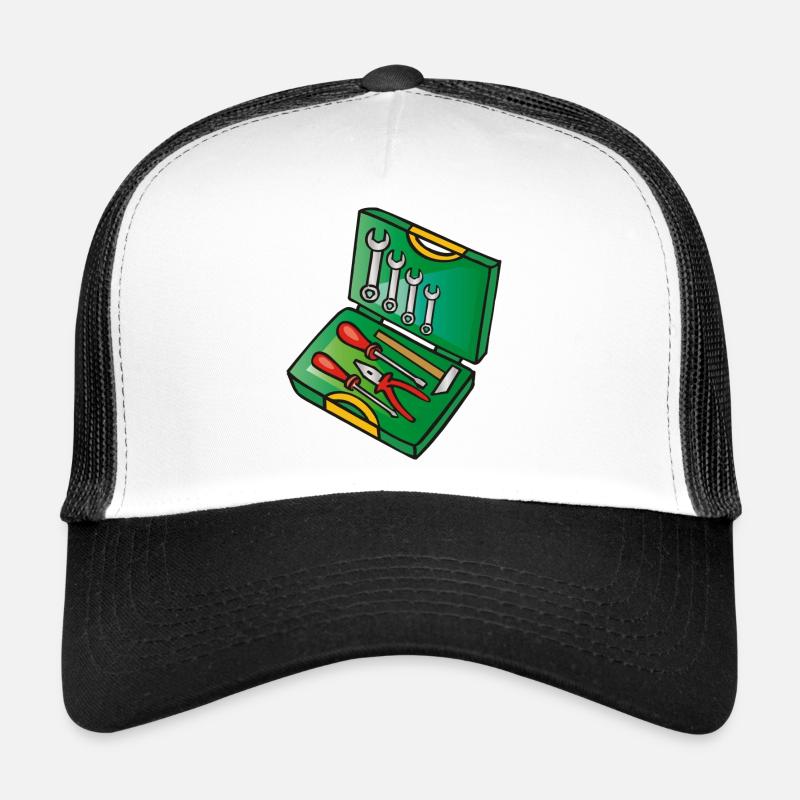 Werkzeugkiste | toolbox - Trucker Cap - Weiß/Schwarz