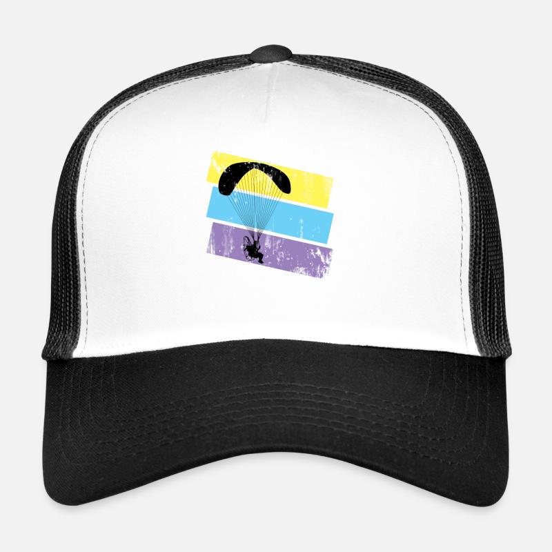 Paramotor design - Trucker Cap - white/black