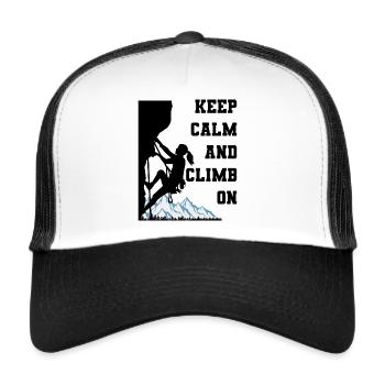 grimper - Casquette trucker  - blanc/noir - Devant