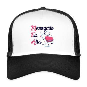 Arzthelferin - Trucker Cap - Weiß/Schwarz - Vorne