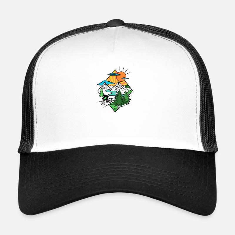 VTT vtt enduro VTT biker - Casquette trucker  - blanc/noir