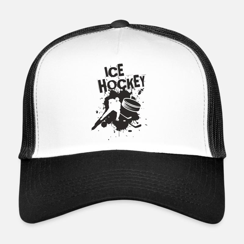 Eishockey - Trucker Cap - Weiß/Schwarz