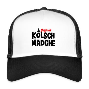 Kölsch Mädche - Trucker Cap - Weiß/Schwarz - Vorne