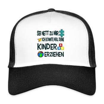 Erzieherin - Trucker Cap - Weiß/Schwarz - Vorne