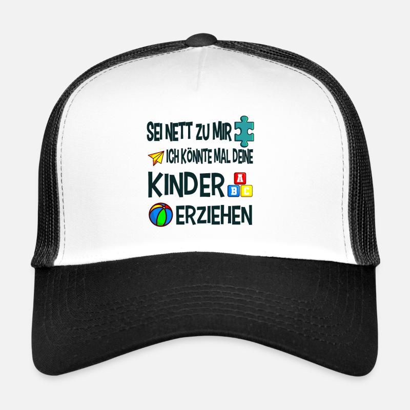 Erzieherin - Trucker Cap - Weiß/Schwarz