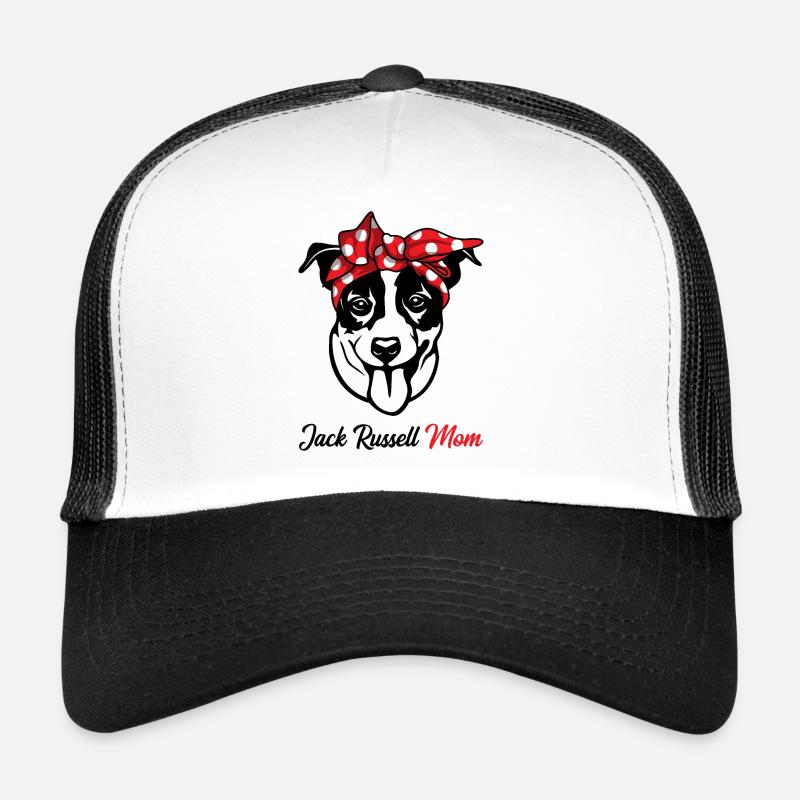 Jack Russell Mom Hunde Mama Hund Geschenk - Trucker Cap - Weiß/Schwarz