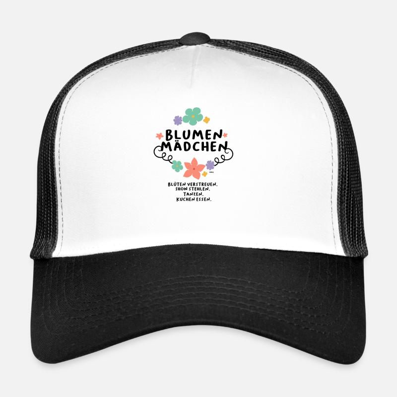 Blumenmädchen Flower Hochzeit Blumen - Trucker Cap - Weiß/Schwarz
