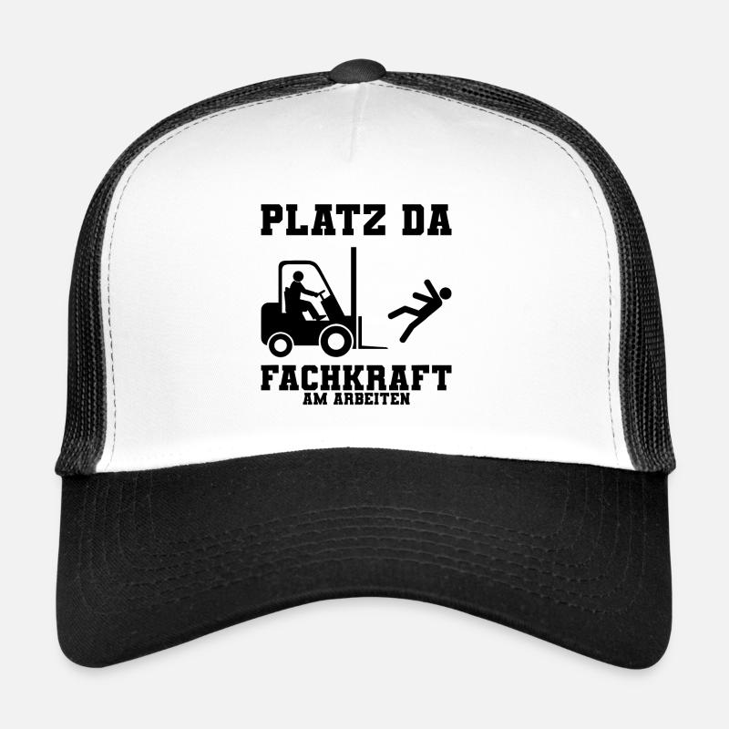 Gabelstapler - Trucker Cap - Weiß/Schwarz