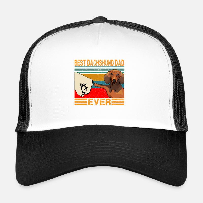 Best Dachshund Dad Ever Funny Cat Daddy Father day Trucker Cap