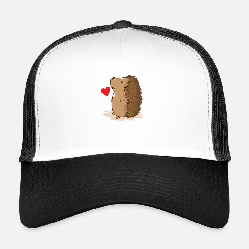 hedgehog in love - Trucker Cap - white/black