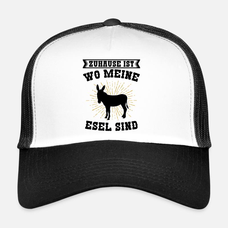 Esel - Trucker Cap - Weiß/Schwarz