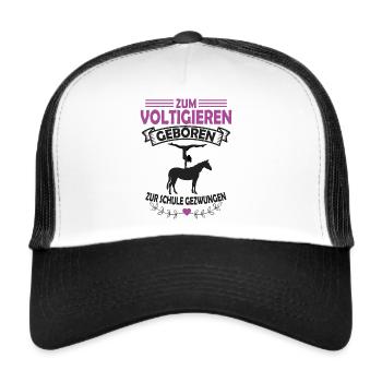 Voltigieren - Trucker Cap - Weiß/Schwarz - Vorne