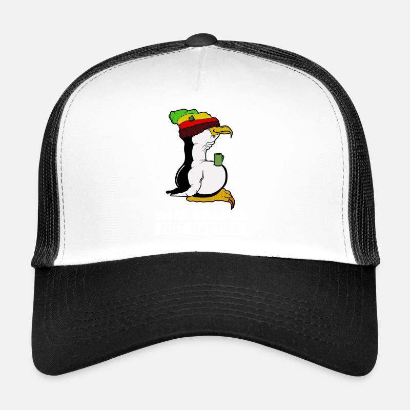 Pause café pingouin Linux Rasta Informatik PC Nerd Casquette trucker 
