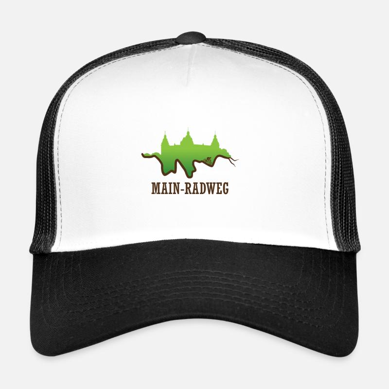 Main-Radweg - Trucker Cap - Weiß/Schwarz