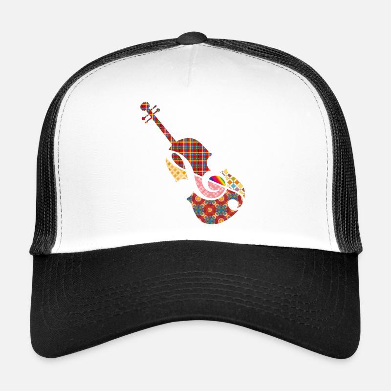 beau violon patchwork avec clé de sol Casquette trucker 