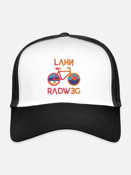 Lahntal-Radweg - Trucker Cap - Weiß/Schwarz