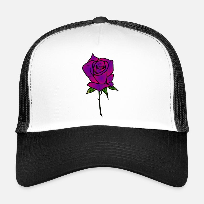 Rose - Rose pourpre Casquette trucker 