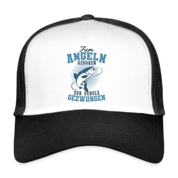 Angler - Trucker Cap - Weiß/Schwarz - Vorne
