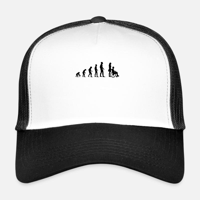Wheelchair human evolution handicap Trucker Cap