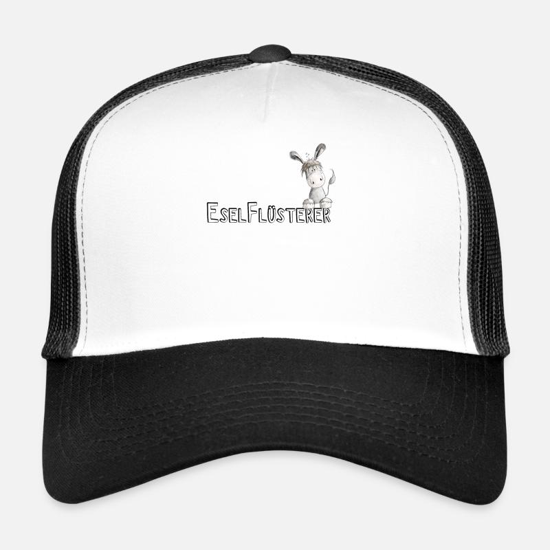Eselflüsterer I Esel Tiermotiv - Trucker Cap - Weiß/Schwarz