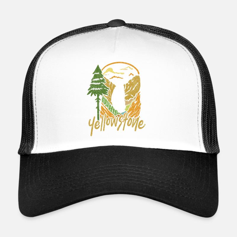 Yellowstone - Casquette trucker  - blanc/noir