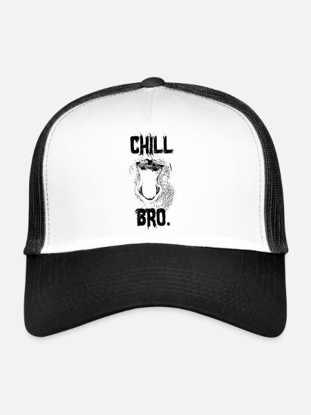 Chill Bro Proboscis Monkey Gift - Casquette trucker  - blanc/noir - Devant