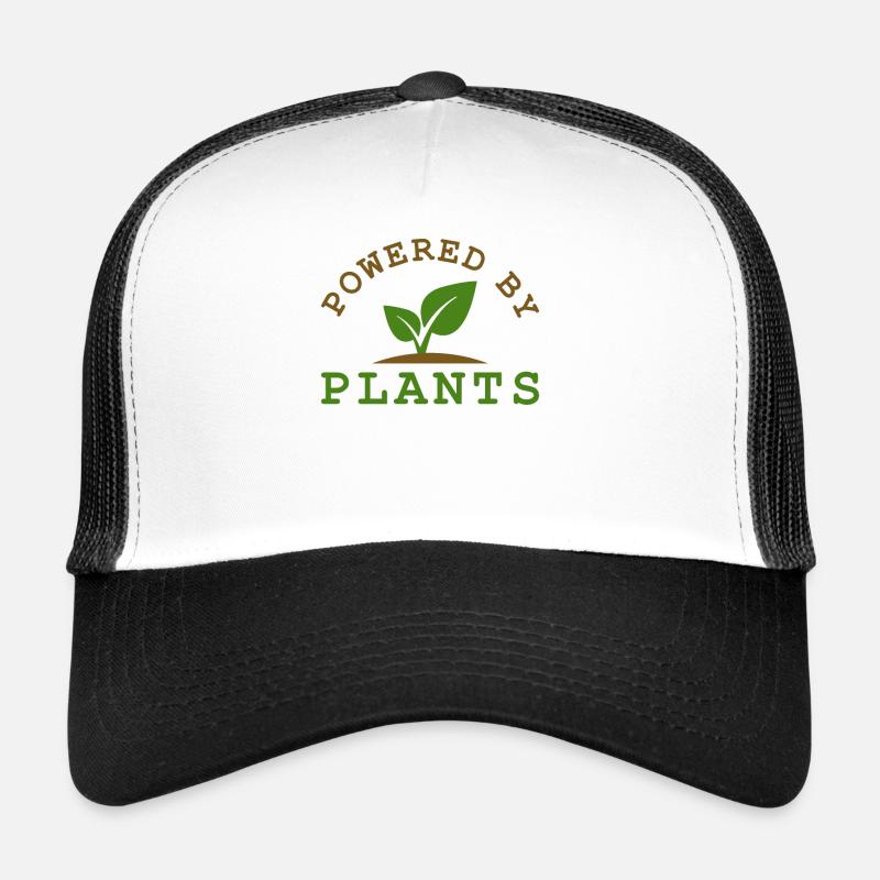Powered By Plants - Trucker Cap - white/black