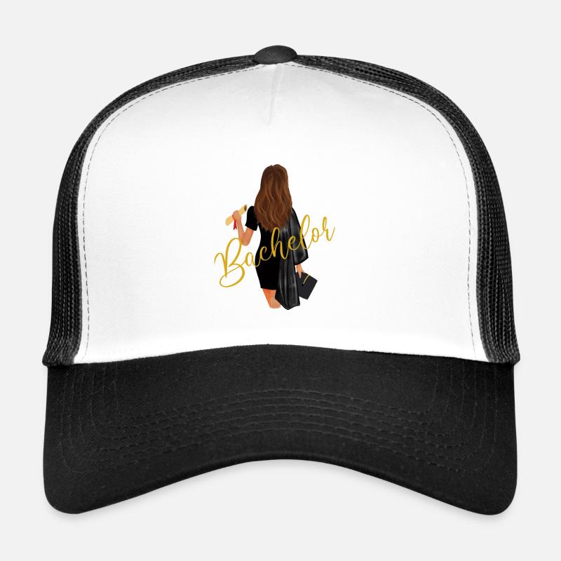 Bachelor Abschluss Uni Absolvent Frauen - Trucker Cap - Weiß/Schwarz