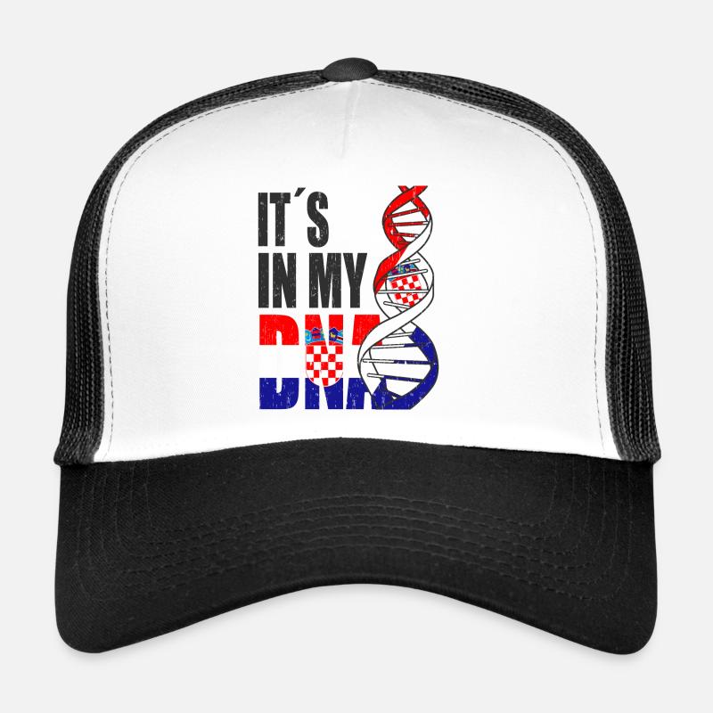 Kroatien - Trucker Cap - Weiß/Schwarz