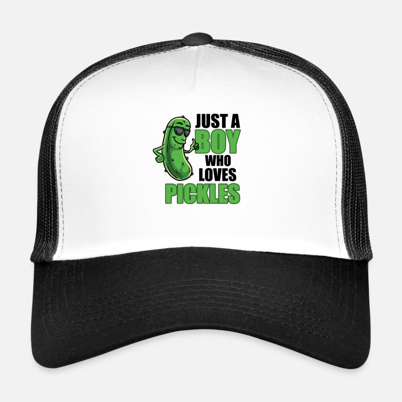 Ich bin ein Junge der Essiggurken liebt Trucker Cap