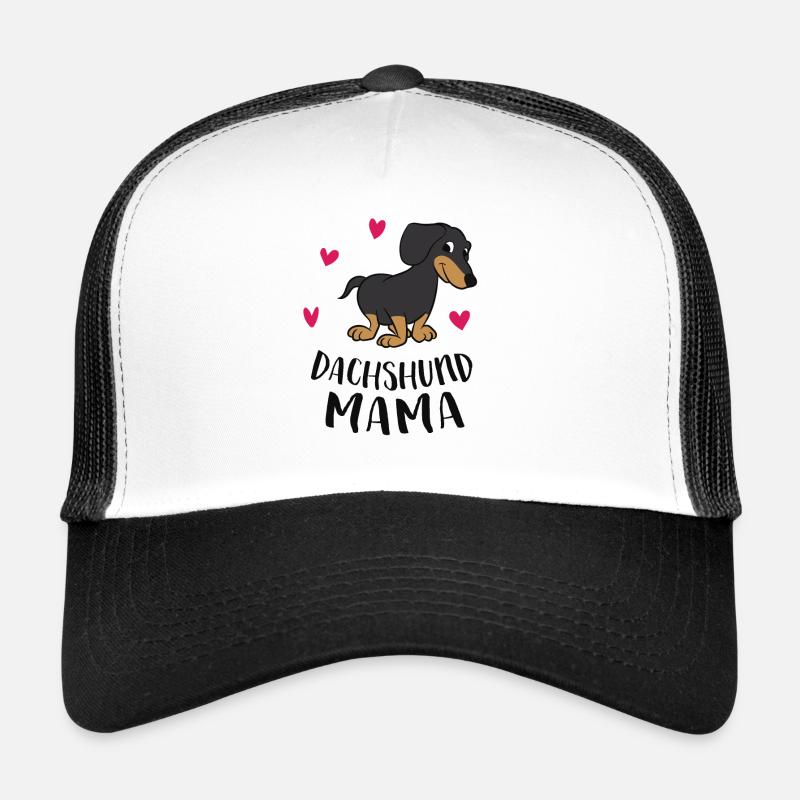 Coole Dachshund Mutter Dachshund Mama - Trucker Cap - Weiß/Schwarz