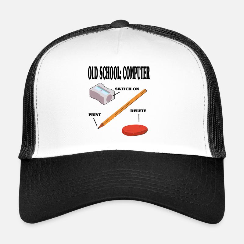 Old school computer pc technology Trucker Cap