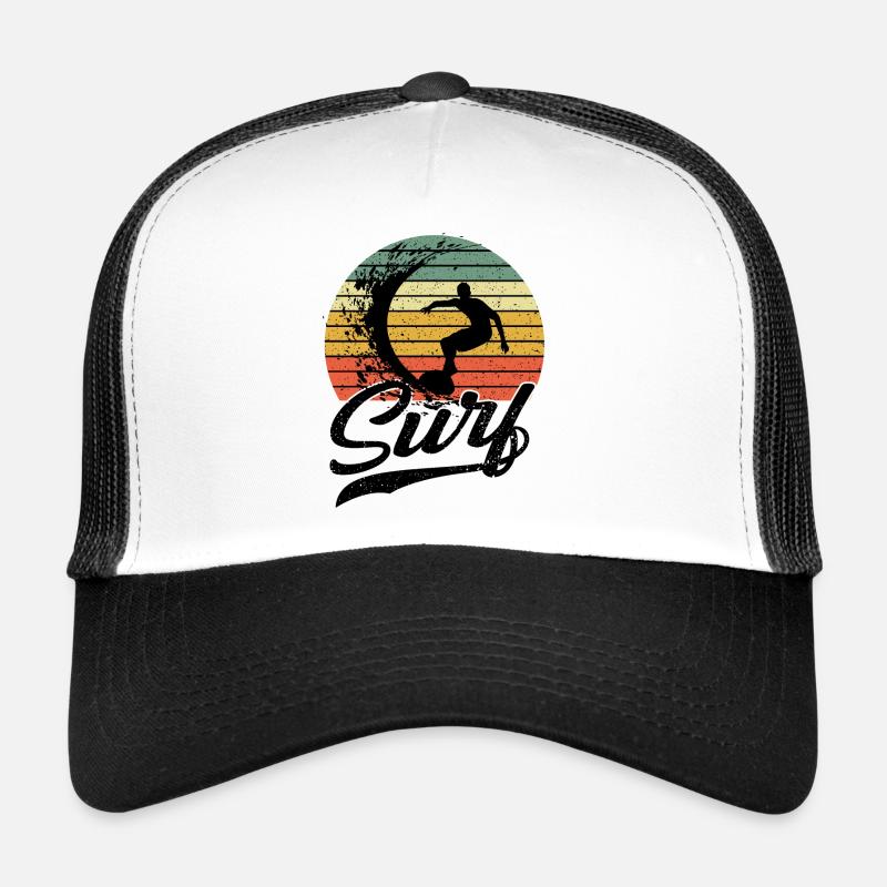 Surfen - Trucker Cap - Weiß/Schwarz