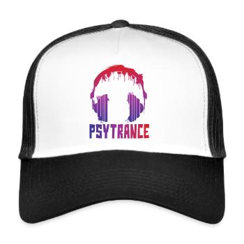 Goa psychedelic trance psytrance festival - Trucker Cap - white/black - Front