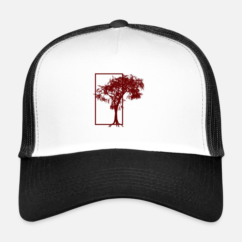 arbre - Casquette trucker  - blanc/noir