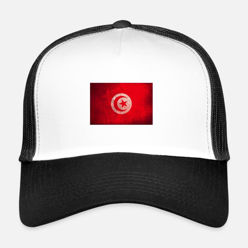 Drapeau tunisien cercle emblème Casquette trucker 
