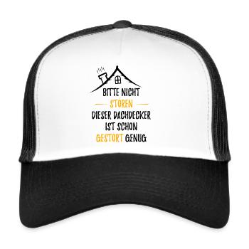 DACHDECKER - Trucker Cap - Weiß/Schwarz - Vorne