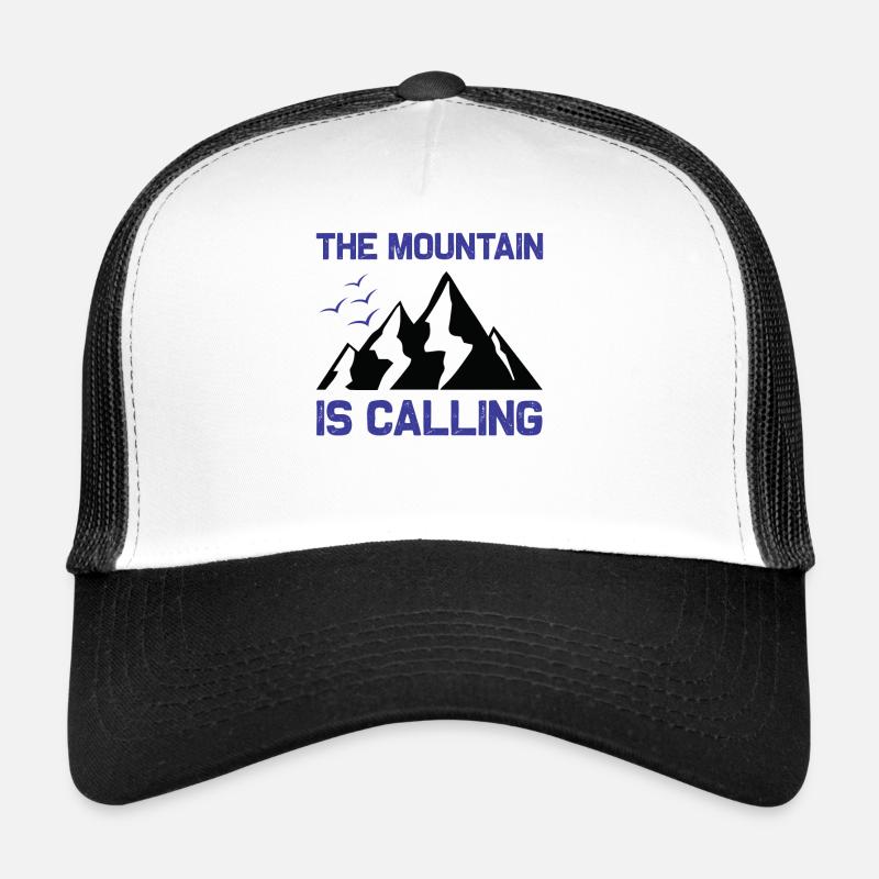 La Montagne Appelle - Climber Gift - Climbing - Trucker Cap - white/black