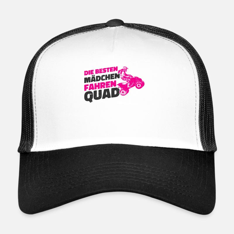 Quad Fahrerin - Trucker Cap - Weiß/Schwarz