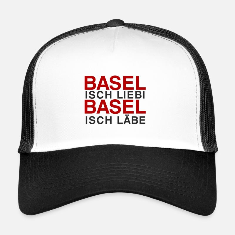 Basel isch Liebi, Basel isch Läbe - Trucker Cap - Weiß/Schwarz