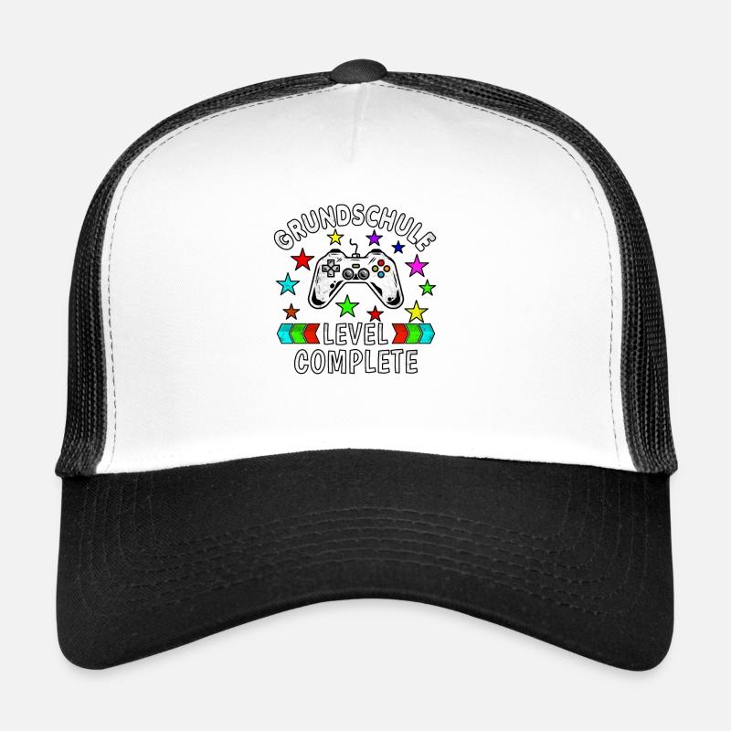 Grundschule Abschluss Grundschule Level Complete - Trucker Cap - Weiß/Schwarz