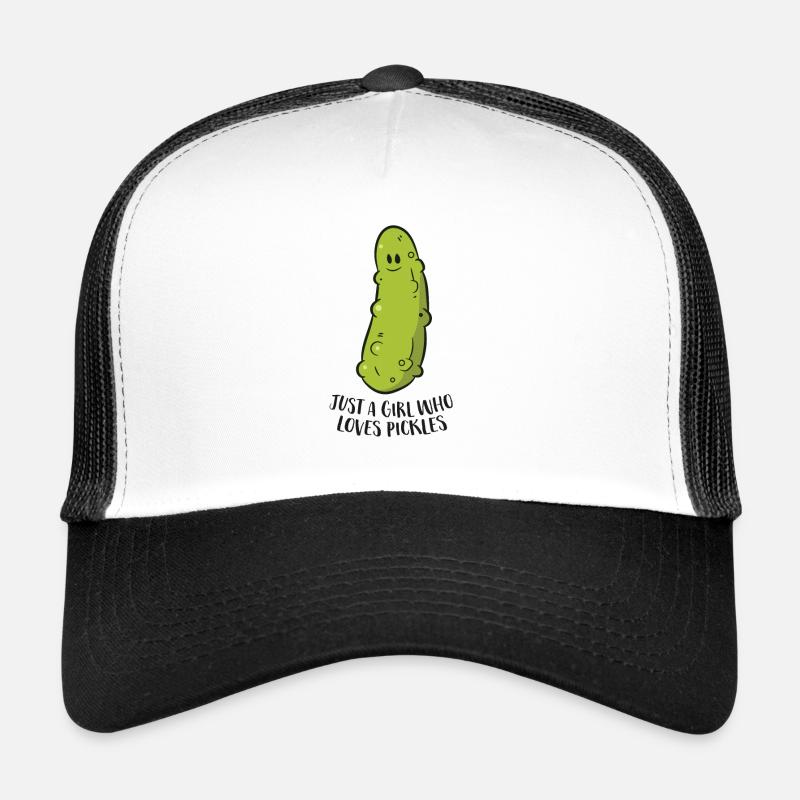 Nur ein Mädchen Das Essiggurken Liebt - Trucker Cap - Weiß/Schwarz