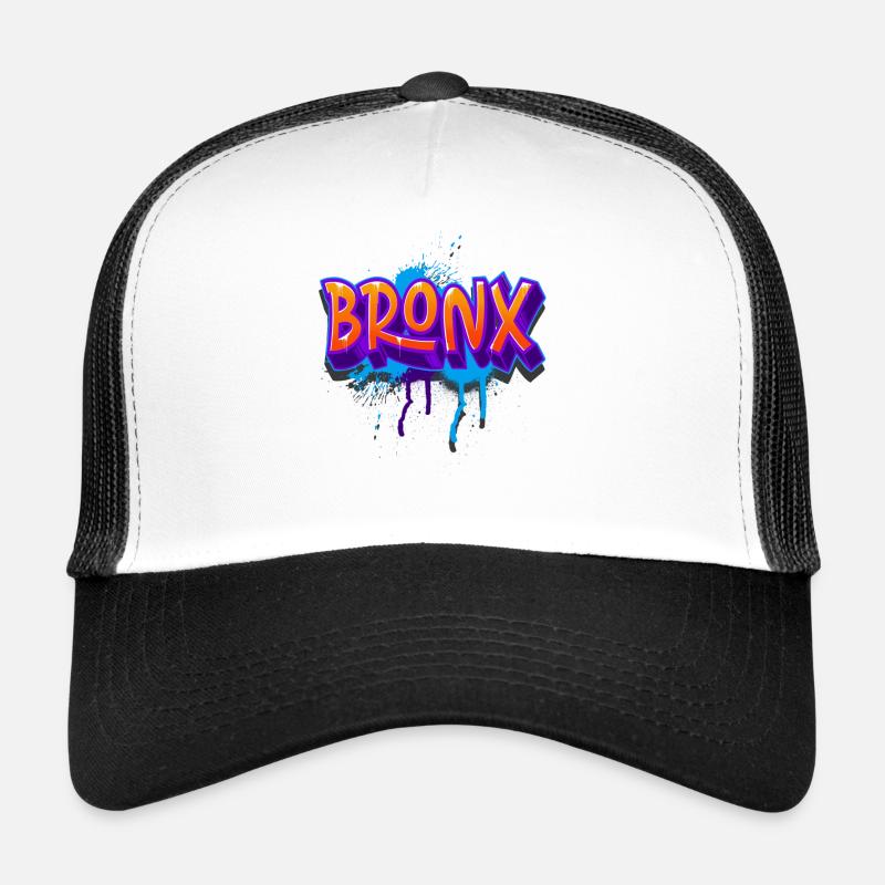Bronx Graffiti - Trucker Cap - Weiß/Schwarz