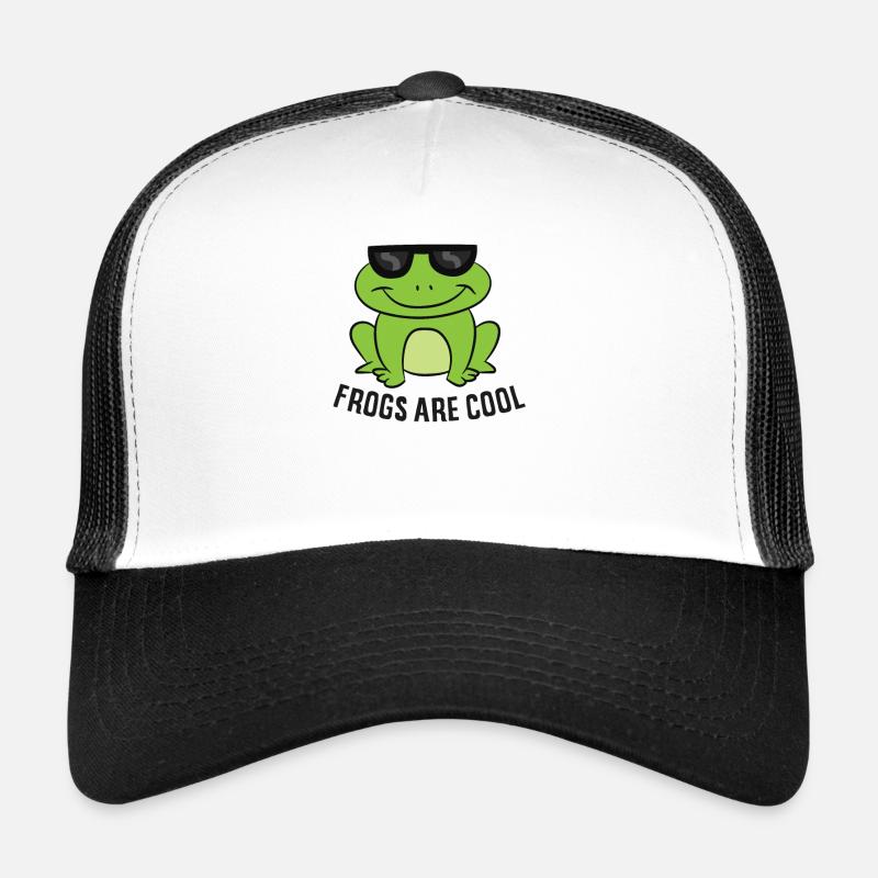 Frösche Sind Cool Süßer Frosch - Trucker Cap - Weiß/Schwarz