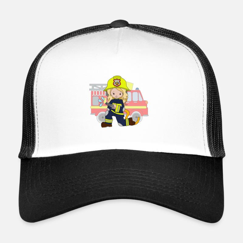 pompier courageux, cadeau fille pompier Casquette trucker 